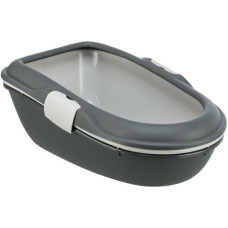 Kaķu tualete : Trixie Berto cat litter tray, with separating system, 39 × 22 × 59 cm, dark grey/pastel