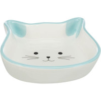 Bļoda dzīvniekiem, keramika : Trixie Ceramic bowl cat face, 0.25 l/12 cm, 1 gab