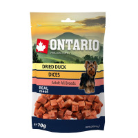 Gardums suņiem : Ontario Dog Duck Dice Small, 70gr.