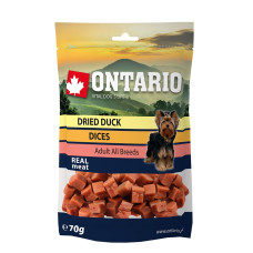 Gardums suņiem : Ontario Dog Duck Dice Small, 70gr.