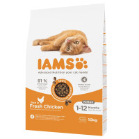 Sausā barība kaķēniem - IAMS CAT KITTEN CHICKEN, 10 kg