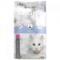 Smiltis kaķu tualetēm : MAGIC LITTER Bentonite Ultra White 10 L.