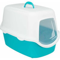 Slēgta kaķu tualete : Trixie Vico Litter Tray 40*40*56cm aquamarine/cream