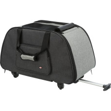 Čemodāns dzīvnieku pārvadāšanai : Trixie Trolley, removable chassis, 34 × 43 × 67 cm, black/grey