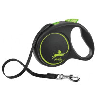 Inerces pavada suņiem – Trixie Flexi BLACK DESIGN, tape leash, S: 5 m, green