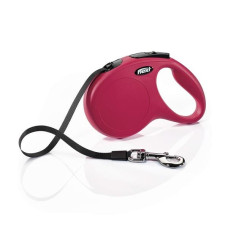 Inerces pavada suņiem: Trixie Flexi New CLASSIC, tape leash, M: 5 m, red, up to 25 kg