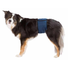 Autiņbiksītes suņiem : Trixie Diapers for male dogs, mesh material, S–M: 37–45 cm, dark blue