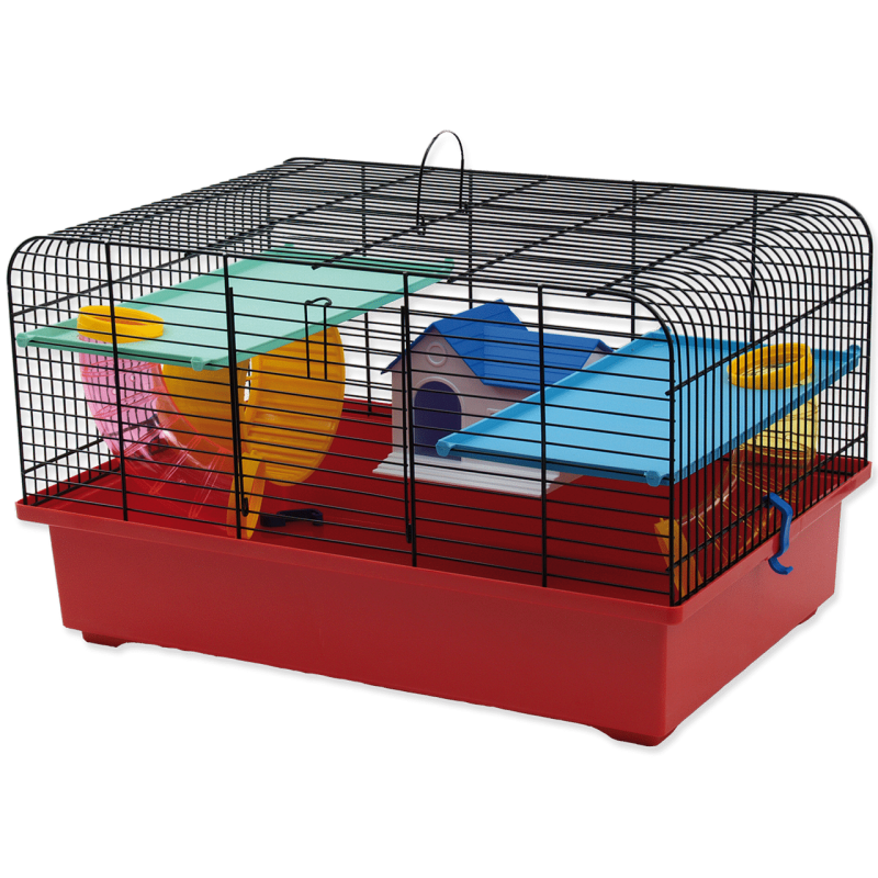 Būris : Placek Cage CH 1, black+red, 49*32.5*29cm