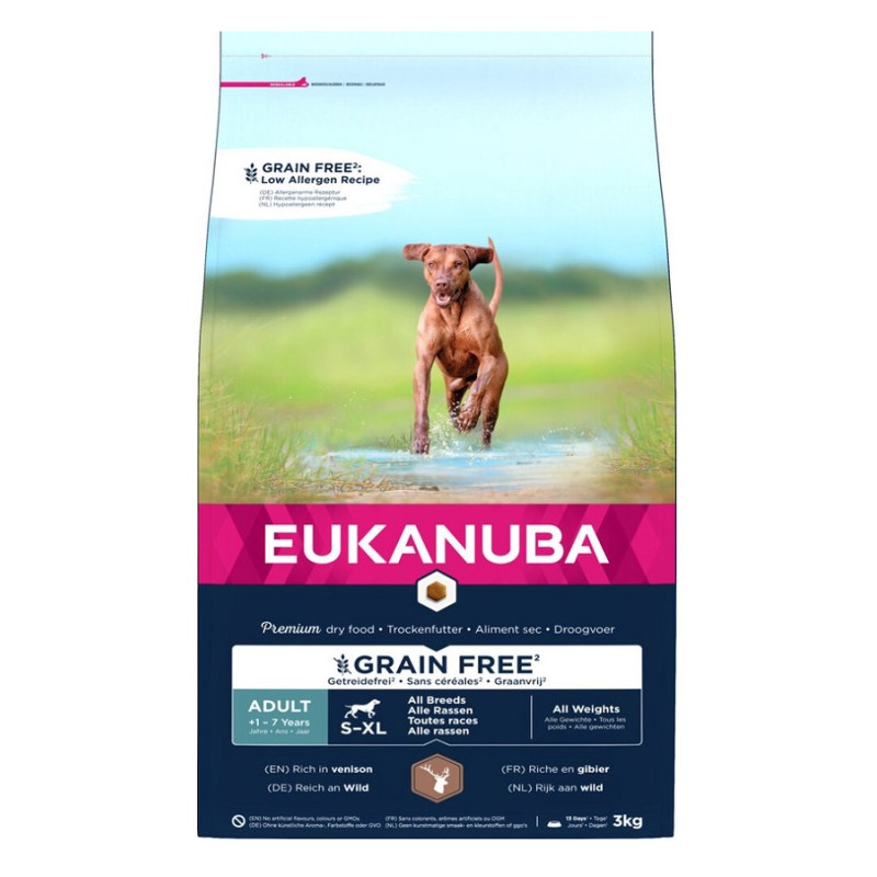 EUK DOG ADULT GRAIN FREE VEN 3KG (3)