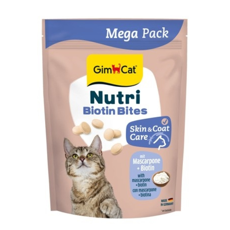 Gardumi kaķiem - GimCat NUTRI BIOTIN BITES MASCARPONE 425gr