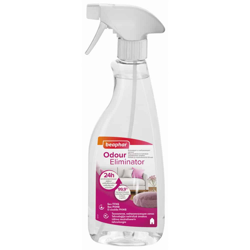 Dezodorants nepatīkamas smakas likvidēšanai telpās : Beaphar ODOUR ELIMINATOR 500ml.