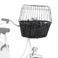 Grozs suņu pārvadāšanai: Trixie Bicycle basket with lattice, 50 × 41 × 35 cm, black