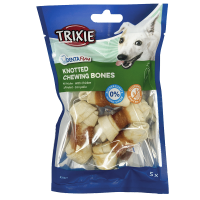 Gardums suņiem : Trixie Knotted Chewing Bones with Chicken 5cm, 5*70g.