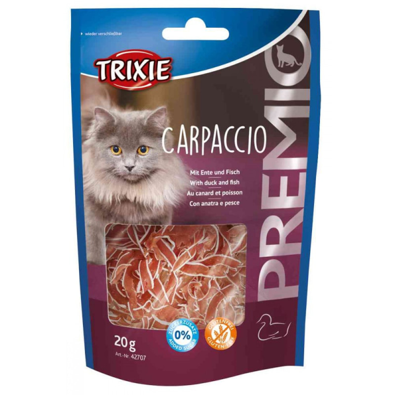 Gardumi kaķiem - Trixie Premio Carpaccio with duck and fish, 20g