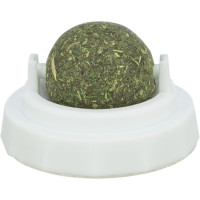 Gardumi kaķiem : Trixie Catnip ball with holder, ø 5 cm