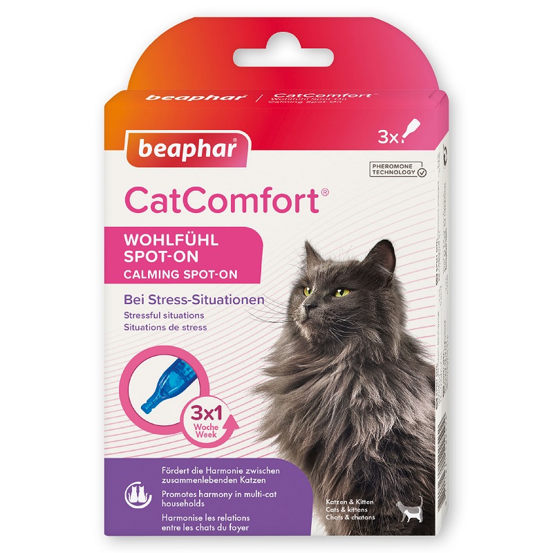 Nomierinošs l­īdzeklis kaķiem - CATCOMFORT SPOT ON  3X0,55ML