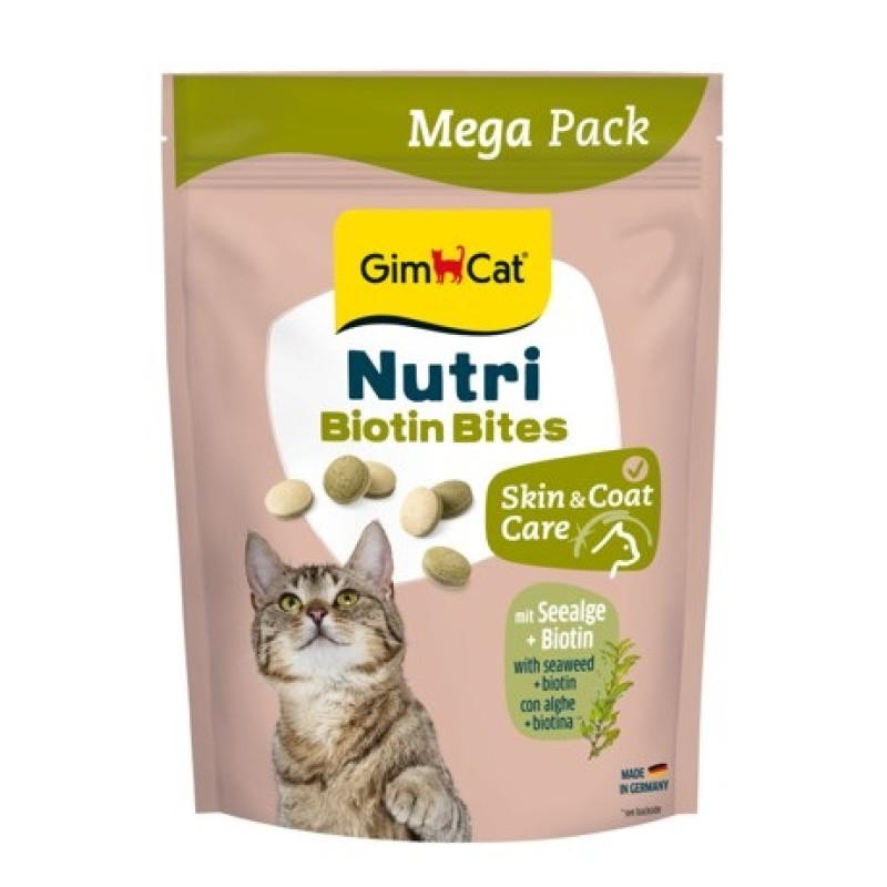 Gardumi kaķiem - GimCat NUTRI BIOTIN BITES SEEALGE 425gr