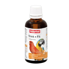 Vitaminizēta papildbarība putniem - Beaphar Trink + Fit Birds, 50ml