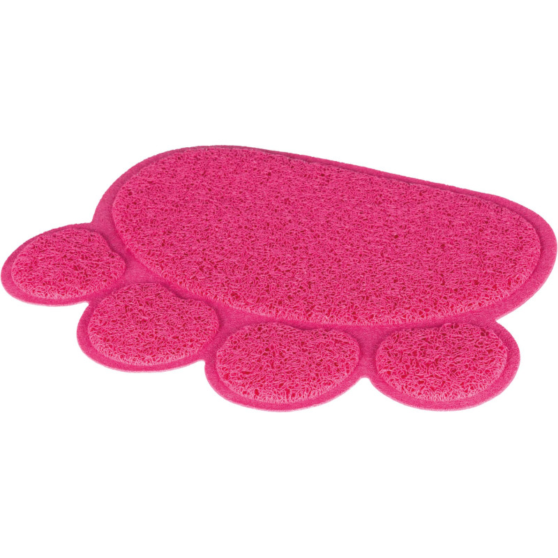 Kaķu tualetes paklājs : Trixie Cat litter tray mat, paw, PVC, 40 × 30 cm, pink