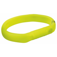 Atstarojoša kaklasiksna suņiem – Trixie Flash light band USB, M–L: 50 cm/17 mm, green