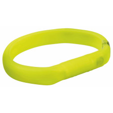 Atstarojoša kaklasiksna suņiem – Trixie Flash light band USB, M–L: 50 cm/17 mm, green