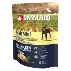 Sausa barība suņiem - Ontario Dog Adult Mini Chicken and Potatoes, 0,75kg