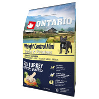 Sausa barība suņiem - Ontario Dog Mini Weight Control Turkey & Potatoes, 2,25 kg