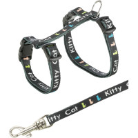 Krūšu siksna ar pavadu kaķiem - Trixie Kitten harness with lead, nylon, 21–33 cm/8 mm, 1.20 m