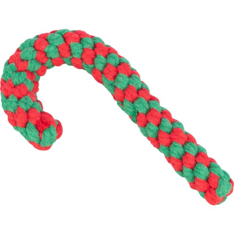 Ziemassvētku rotaļlieta - Trixie Xmas playing rope candy cane , 19  cm