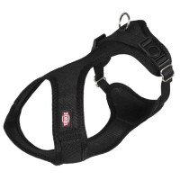 Krūšu siksna - Trixie Comfort Soft touring harness, XXS–XS: 28–40 cm/15 mm, black