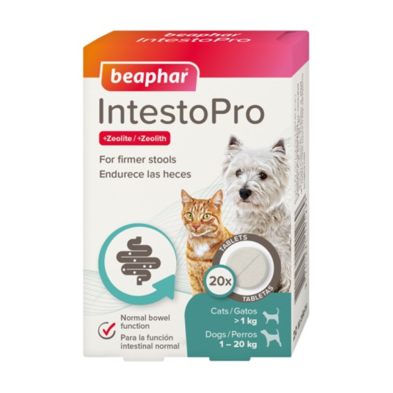 Vitamīnizēta papildbarība - Beaphar INTESTOPRO TAB S DOG/CAT 20tab