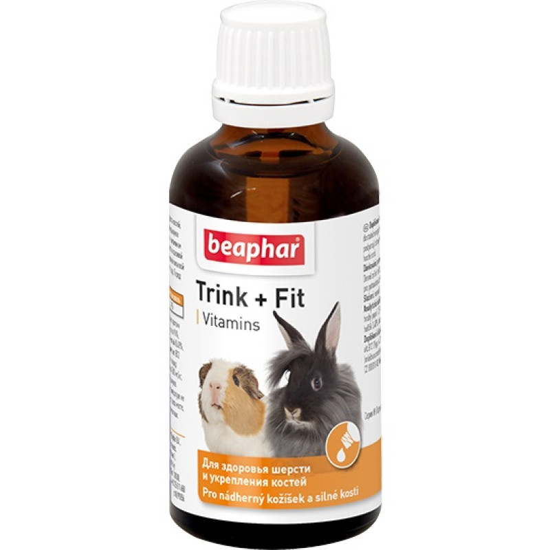 Vitamīnizēta papildbarība - Beaphar Trink + Fit Small Animal, 50ml.