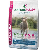 Sausa barība kucēniem : Eukanuba NATURE PLUS GRAIN FREE PUPPY & JUNIOR SALMON, 10 kg