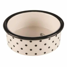 Bļoda dzīvniekiem, keramika : Trixie Zentangle ceramic bowl, 0.3 l/ø 12 cm, white/black