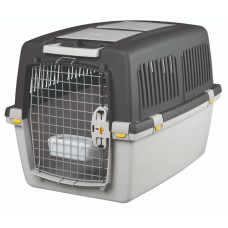 Transportēšanas bokss dzīvniekiem : Trixie Gulliver 4 transport box, S–M: 52 × 51 × 72 cm, light grey/dark grey. up to 18kg