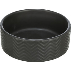 Bļoda dzīvniekiem, keramika : Trixie Bowl, ceramic, 0.4 l/ø 13 cm, black