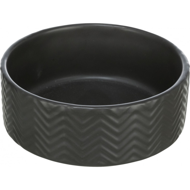 Bļoda dzīvniekiem, keramika : Trixie Bowl, ceramic, 0.4 l/ø 13 cm, black