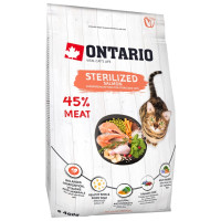 Sausā barība kaķiem - Ontario Cat Sterilised Salmon, 400 gr