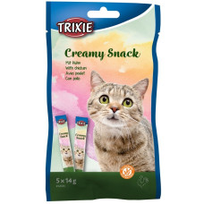 Gardumi kaķiem : Trixie Creamy Snack with chicken, 5×14g