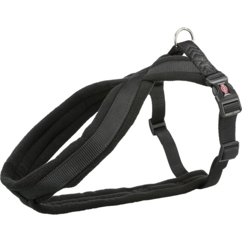 Krūšu siksna - Trixie Premium touring harness, M–L: 50–90 cm/25 mm, black