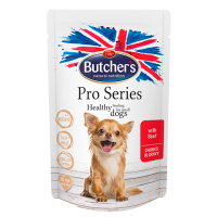 Konservi suņiem : Butchers DOG Pro Series beef chunks in gravy,100g