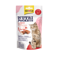 Gardumi kaķiem : GIMBORN GimCat Nutri Pockets with Beef and Malt 60g