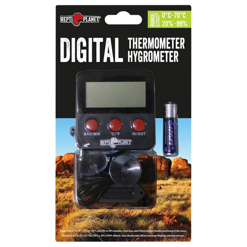 Termometrs terārijam : Repti Planet Thermometer / Hygrometer LCD outdoor