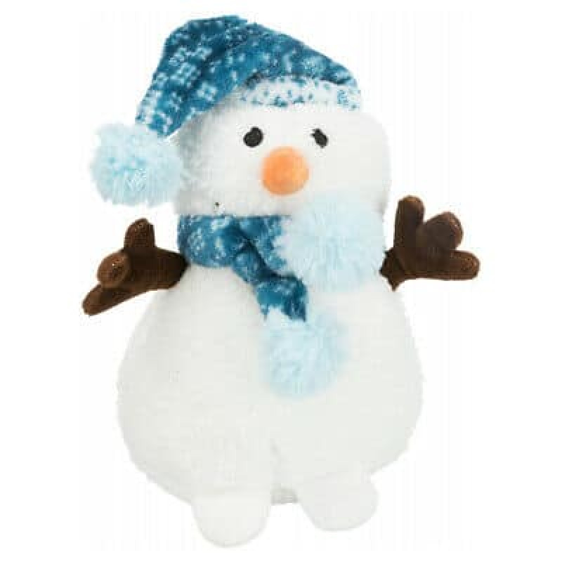 Ziemassvētku rotaļlieta no plīša dzīvniekiem : Trixie Xmas Snowmen with bobble cap, plush, 20cm