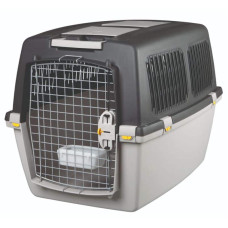 Transportēšanas bokss dzīvniekiem : Trixie Gulliver 5 transport box, M: 58 × 60 × 79 cm, light grey/dark grey, up to 25kg