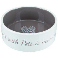 Bļoda dzīvniekiem, keramika : Trixie Pets Home bowl, ceramic, 0.8 l/ø 16 cm, cream/taupe