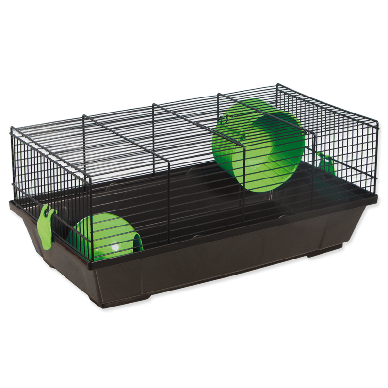 Būris : Placek Cage Viktor black, accessories green, 50.5*28*21cm