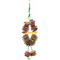 Rotaļlieta putniem : TRIXIE Wooden Toy with Sisal Rope, Colourful, 18*35 cm