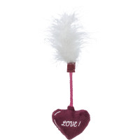 Rotaļlieta kaķiem - Trixie Valentine's heart with feather,plush,7cm/25cm.