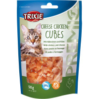 Gardumi kaķiem : Trixie Premio Cheese Chicken Cubes, 50 g